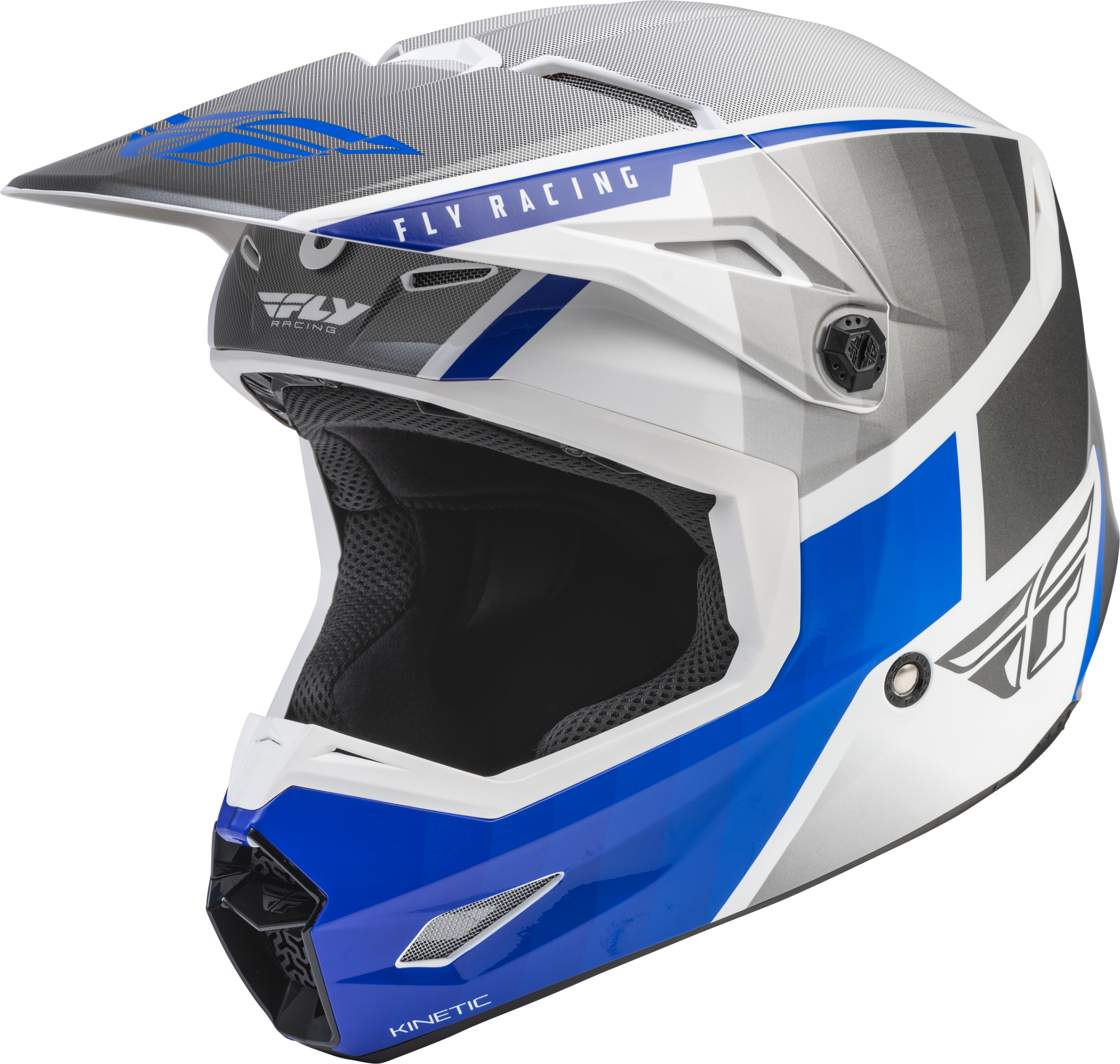 Fly Racing Blue/Charcoal/White Kinetic Drift Helmet