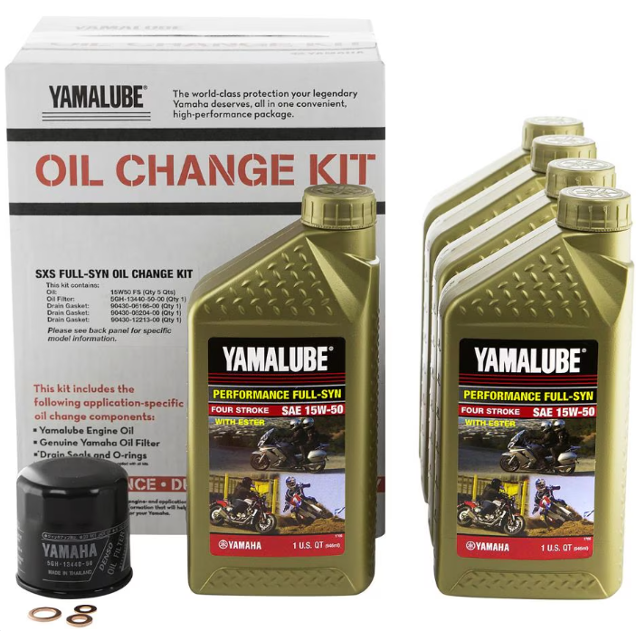 Yamaha Full Synthetic Oil Change Kit for 2016-25 YXZ1000R | LUB-SXSCG-KT-15