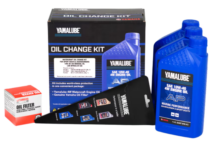 Yamaha Watercraft 3 Quart Oil Change Kit for 2014-24 EX's, FX's and VX's | LUB-WTRCG-KT-00