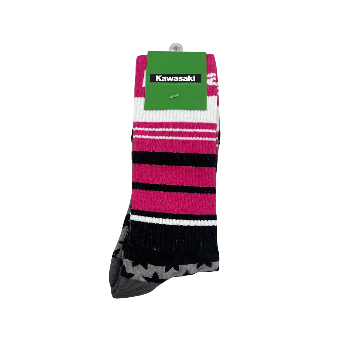Kawasaki Star Performance Socks – Pink/Gray