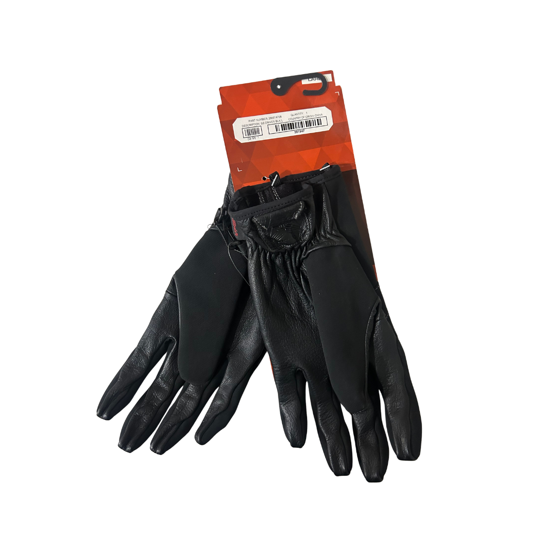 Polaris Slingshot Hang On Leather Driver Gloves Black Large