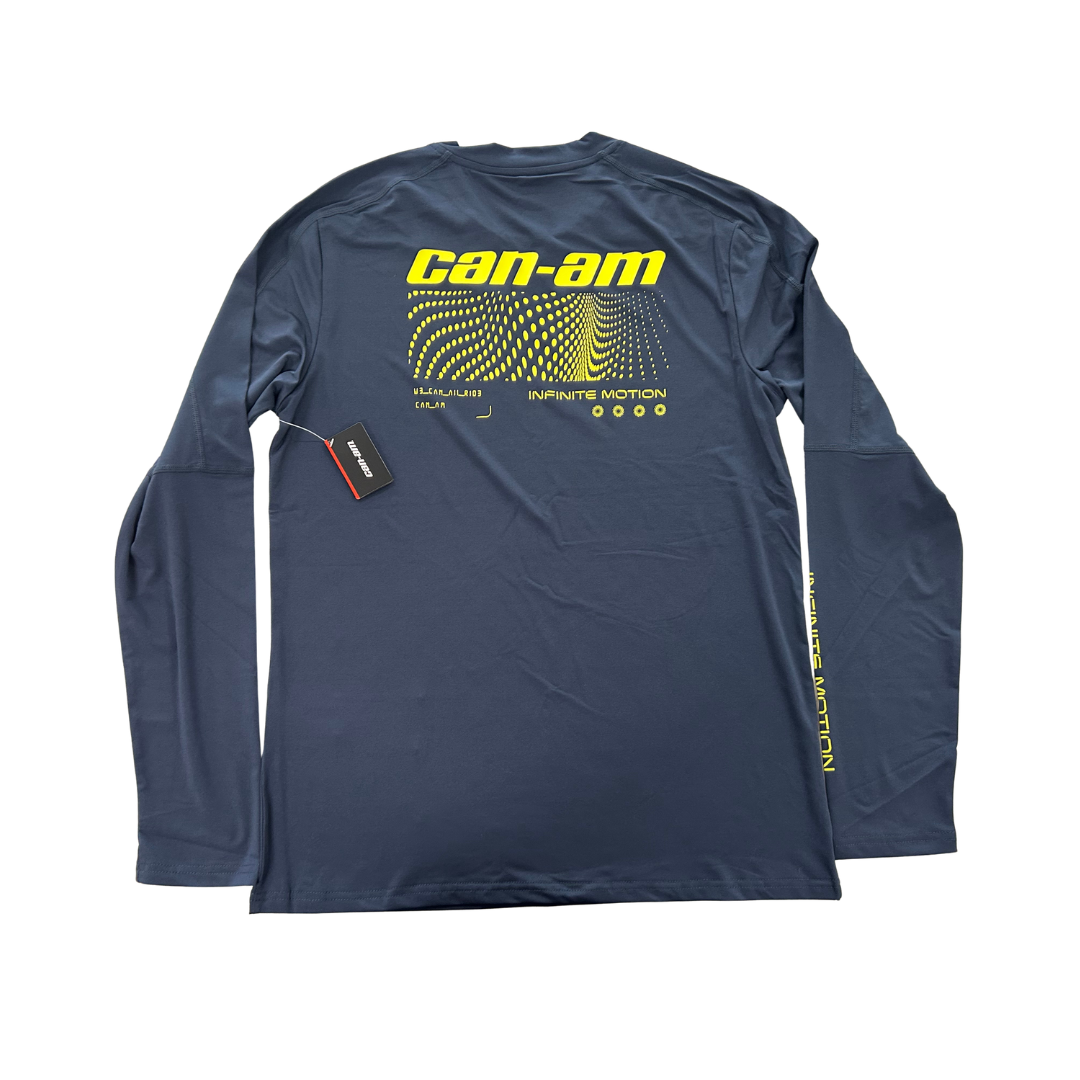 Can-Am Men’s Performance Long-Sleeve Shirt – Indigo Blue