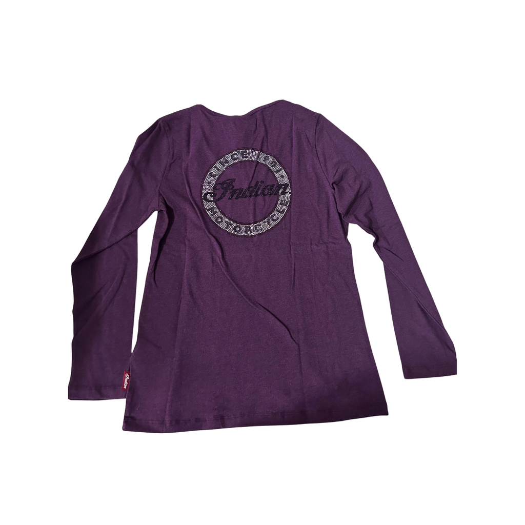 Indian Motorcycle Women’s Long Sleeve T-Shirt – Maroon