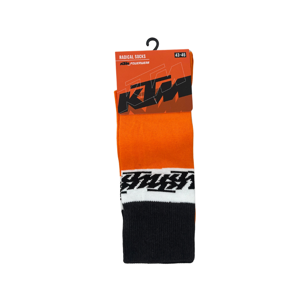 KTM Radical Crew Socks – Orange/Navy/White