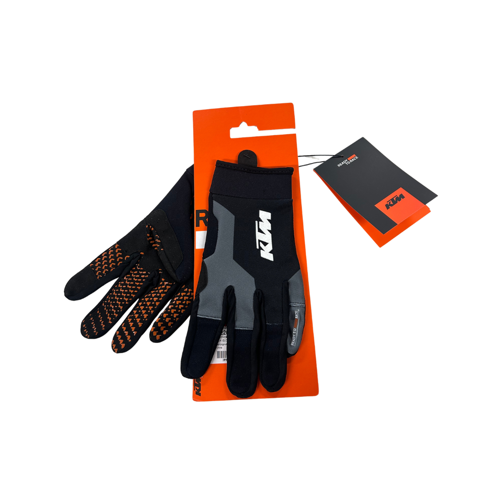 KTM Racetech Off-Road Gloves – Black/Grey/Orange