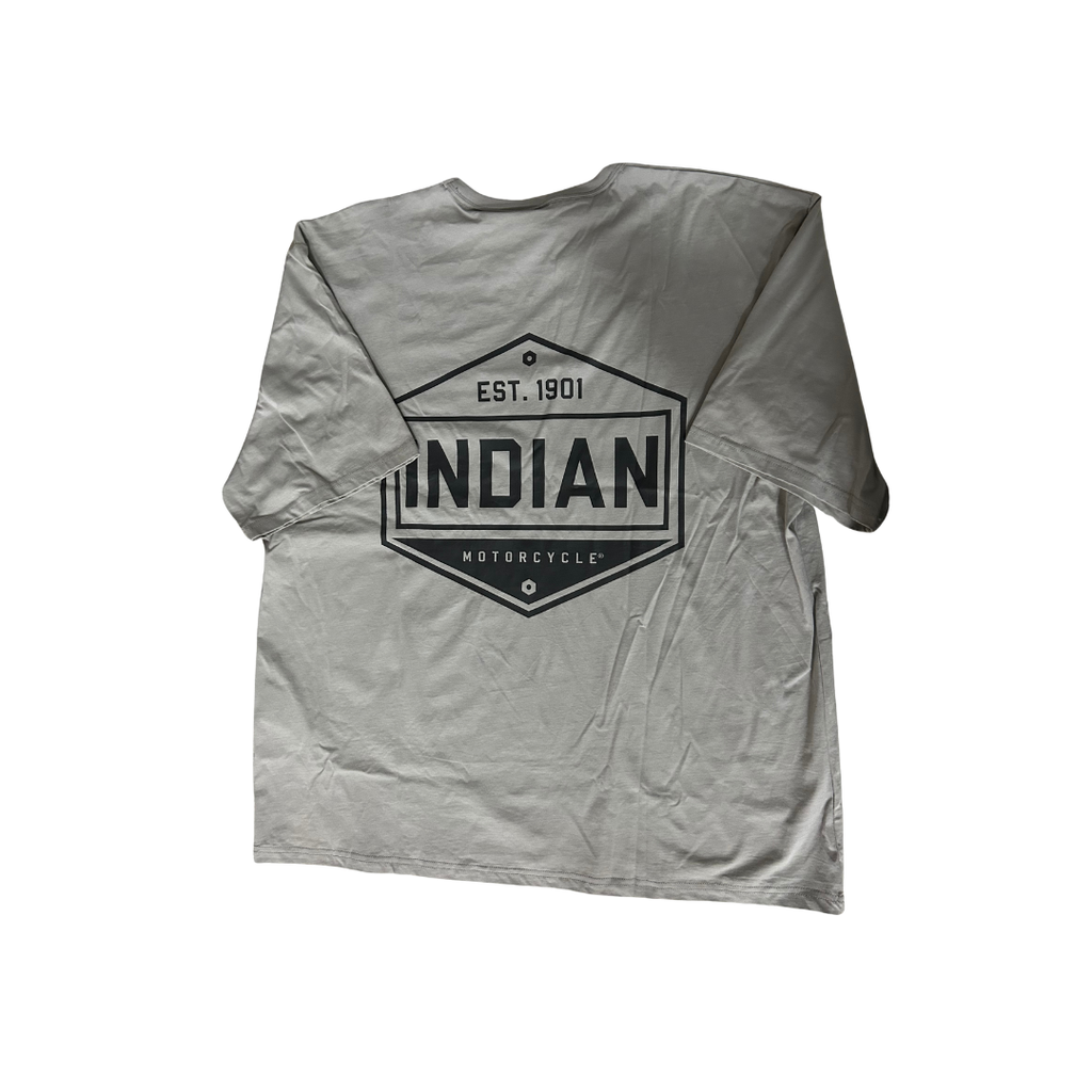 Indian Motorcycle Men's Hexagon Graphic T-Shirt Gray