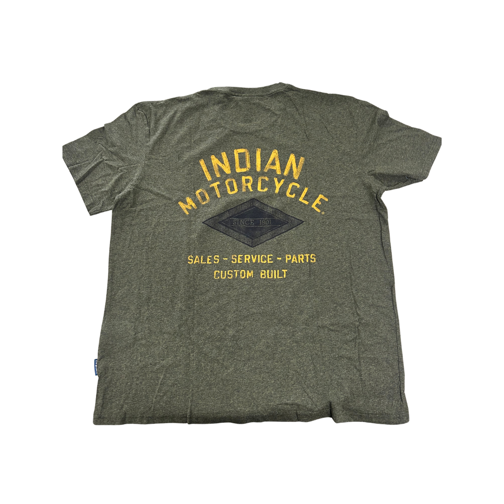 Indian Motorcycle Men’s Custom Built T-Shirt – Khaki