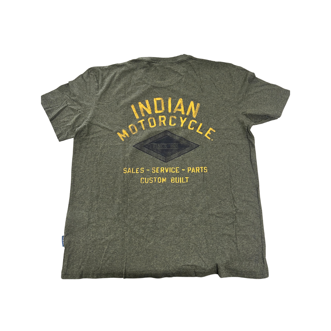 Indian Motorcycle Men’s Custom Built T-Shirt – Khaki