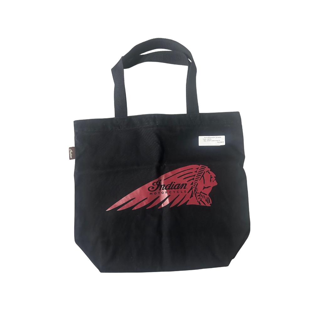 Indian Motorcycle Script Logo Tote Bag Black