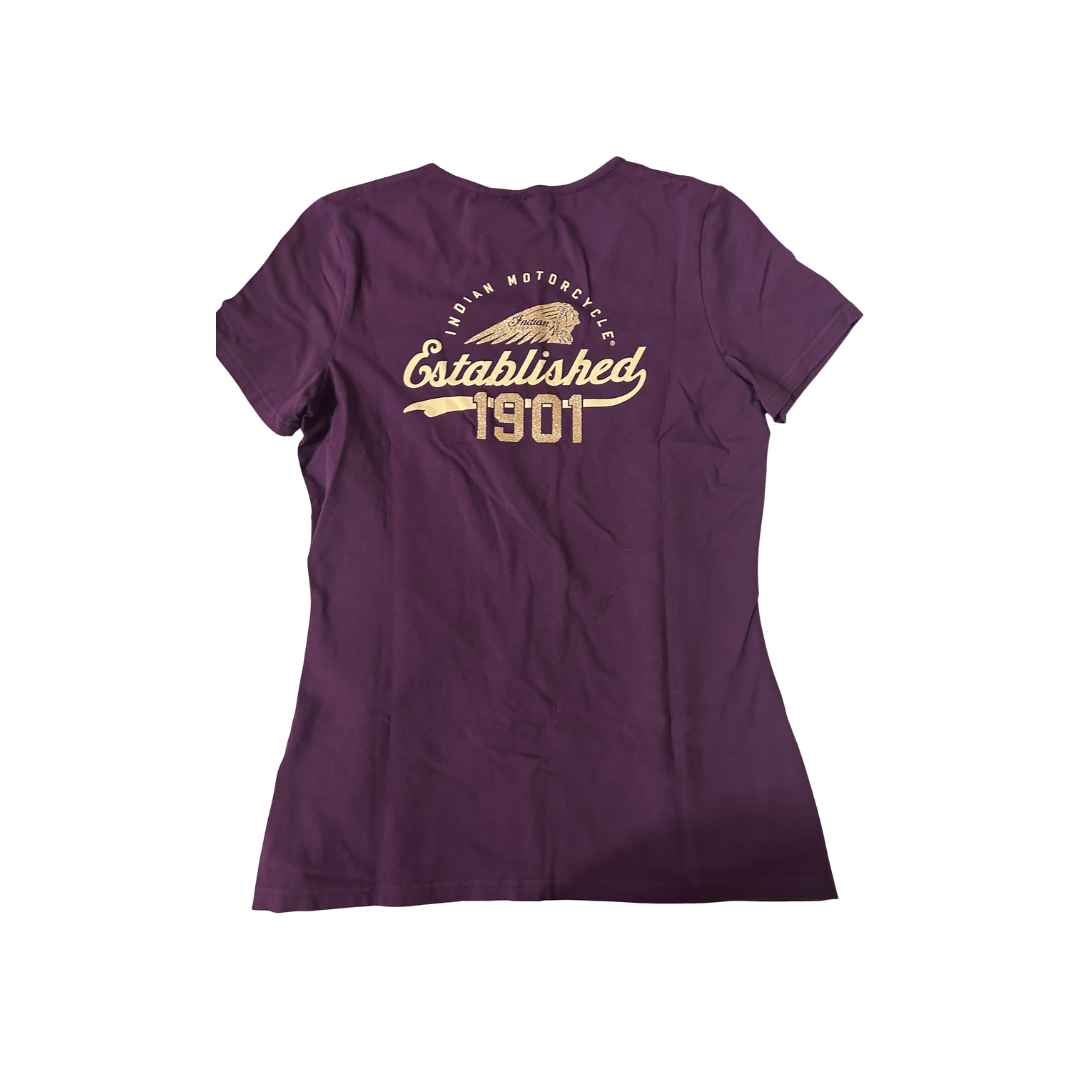 Indian Motorcycle Women’s Established T-Shirt – Purple