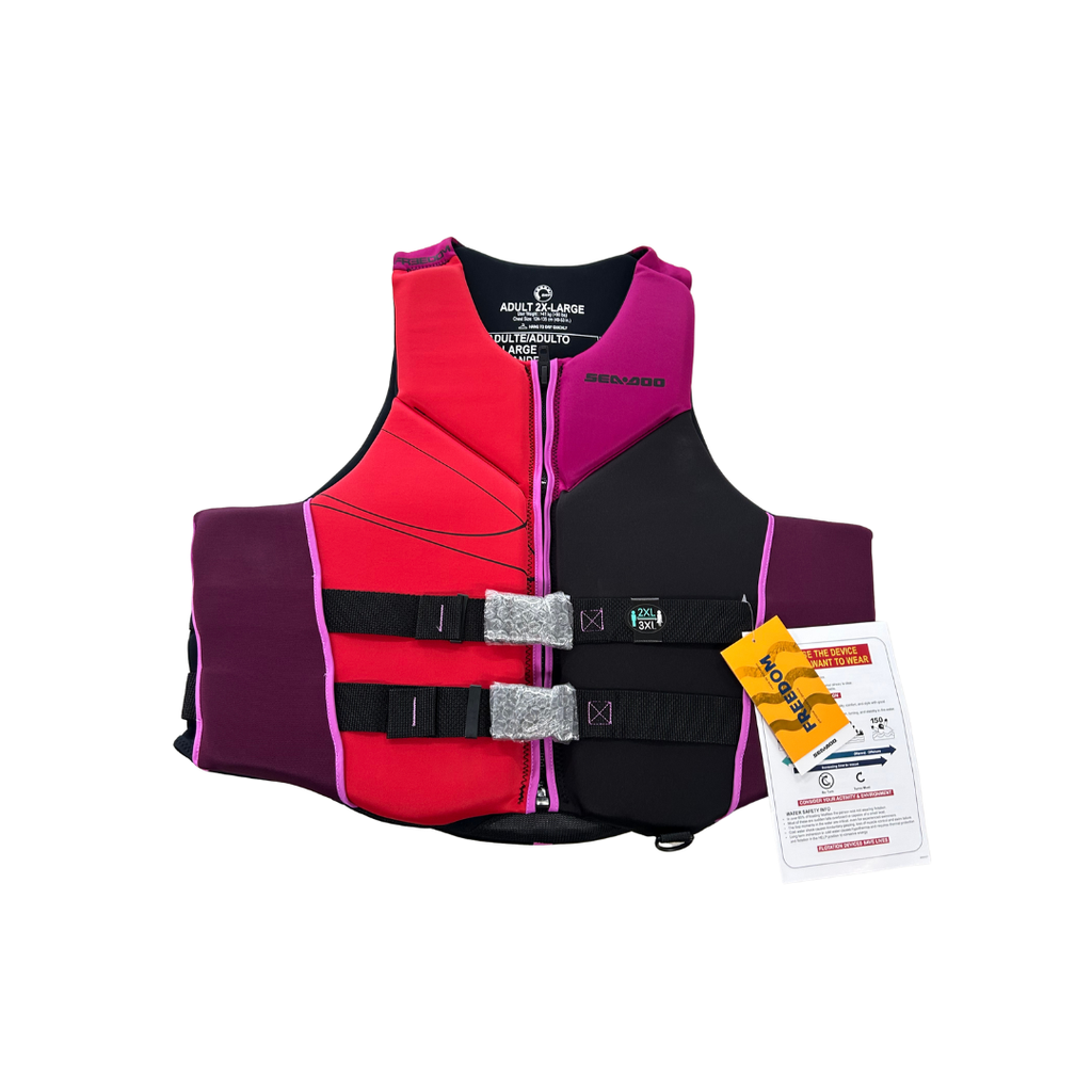 Sea-Doo Unisex Freedom Stream PFD Life Jacket – Lava Red – 2XL