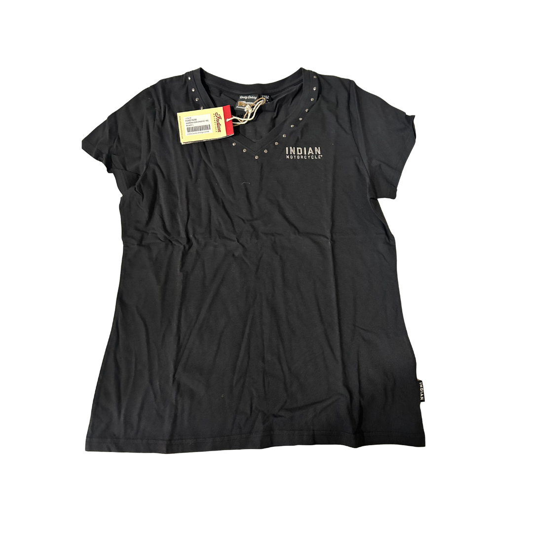 Indian Motorcycle Women’s Icon Graphic T-Shirt – Black