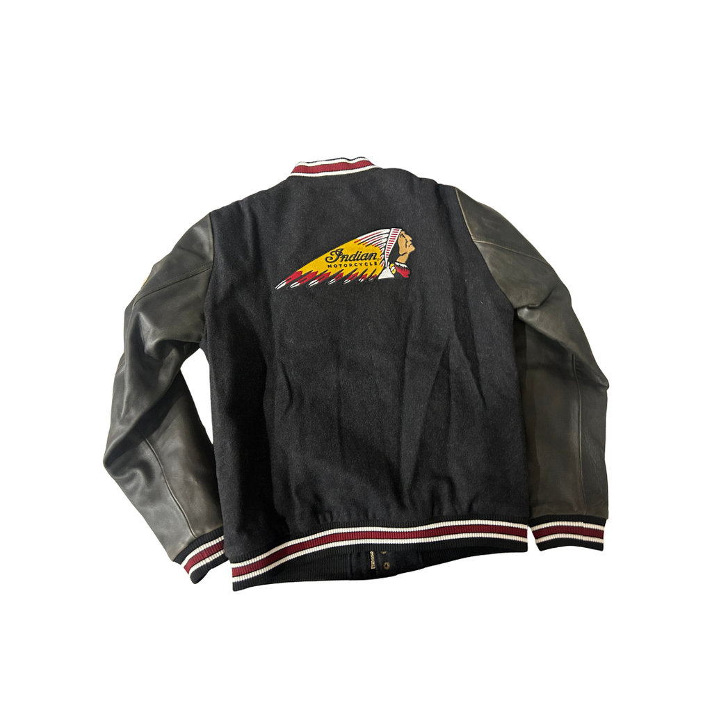 Indian Motorcycle Men’s Varsity Bomber Jacket – Black