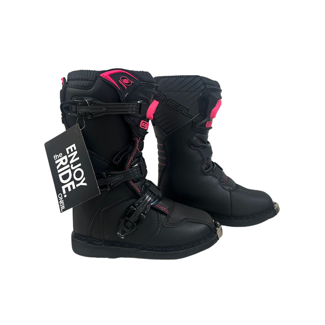 O'Neal Youth Rider MX Boots - Black/Pink
