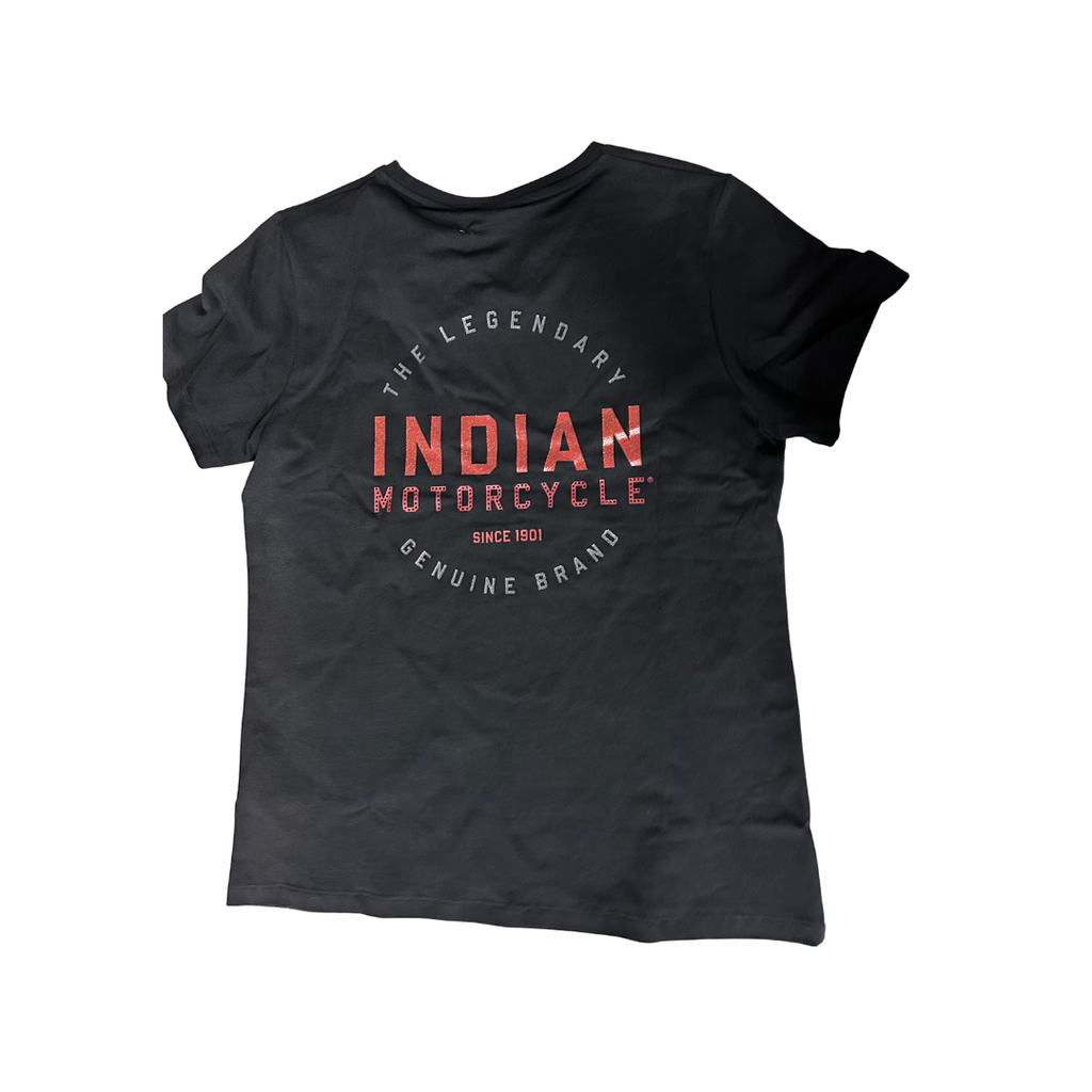 Indian Motorcycle Women's Glitter Graphic T-Shirt Black