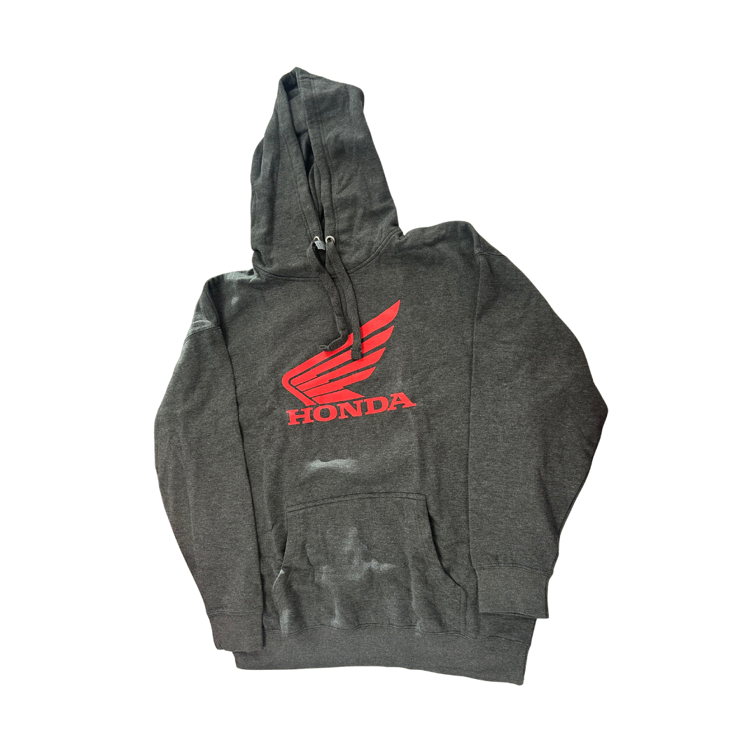 Honda Red Wing Logo Hoodie – Gray