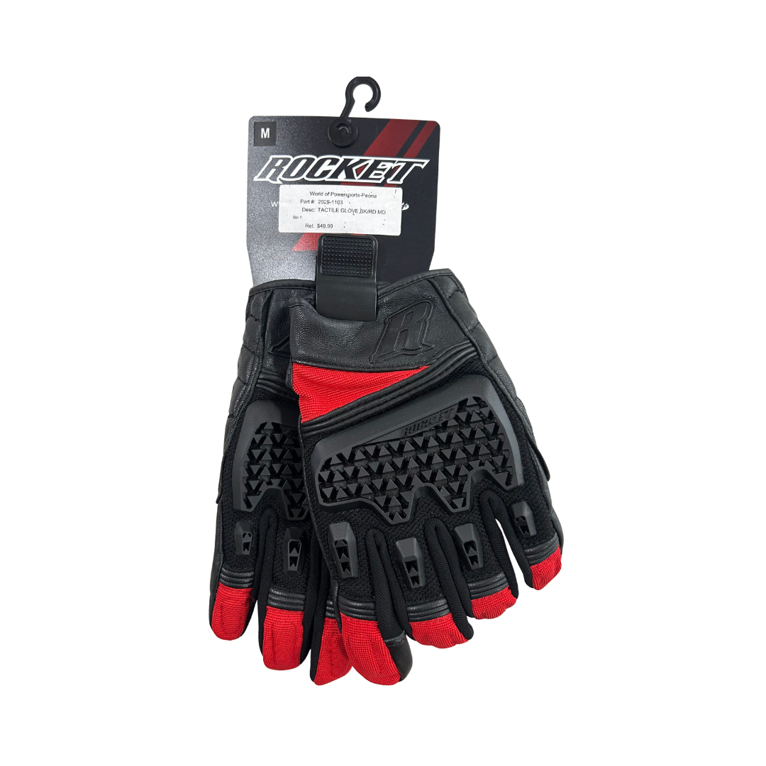Joe Rocket Tactile Mesh Motorcycle Gloves – Black/Red