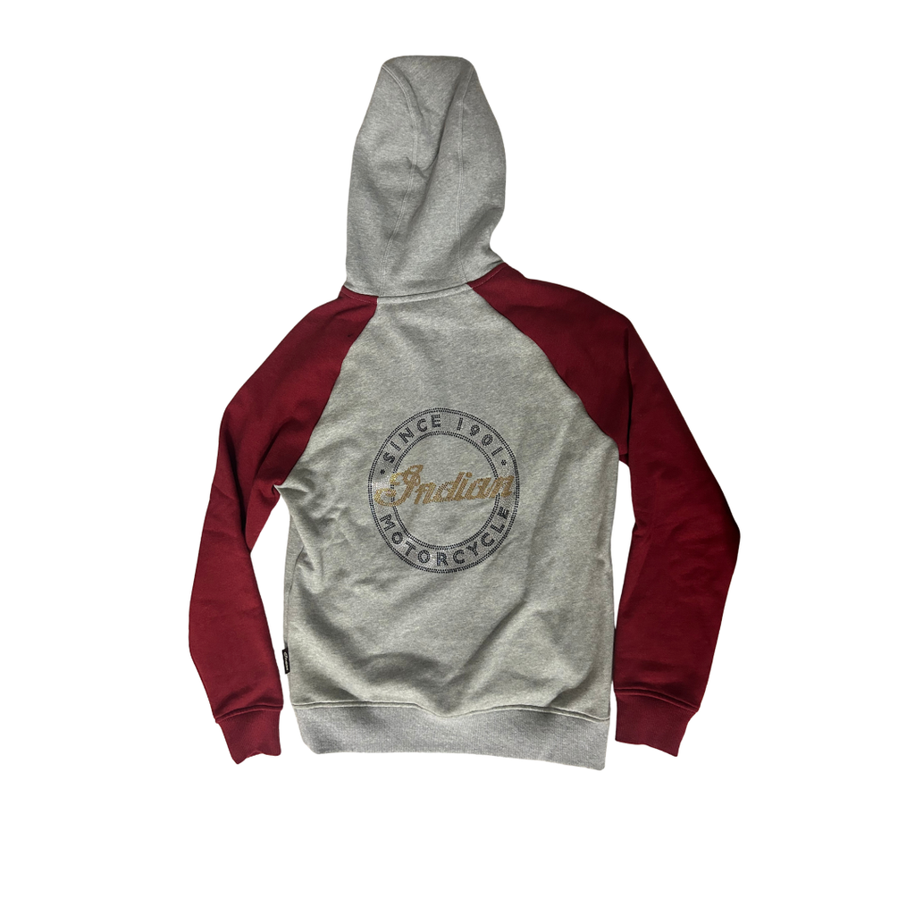 Indian Motorcycle Women's Diamante Icon Hoodie Gray