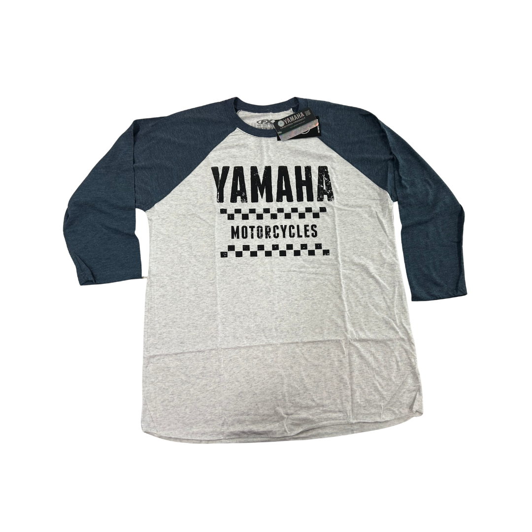 Factory Effex Yamaha Vet Baseball T-Shirt – Heather Gray/Navy