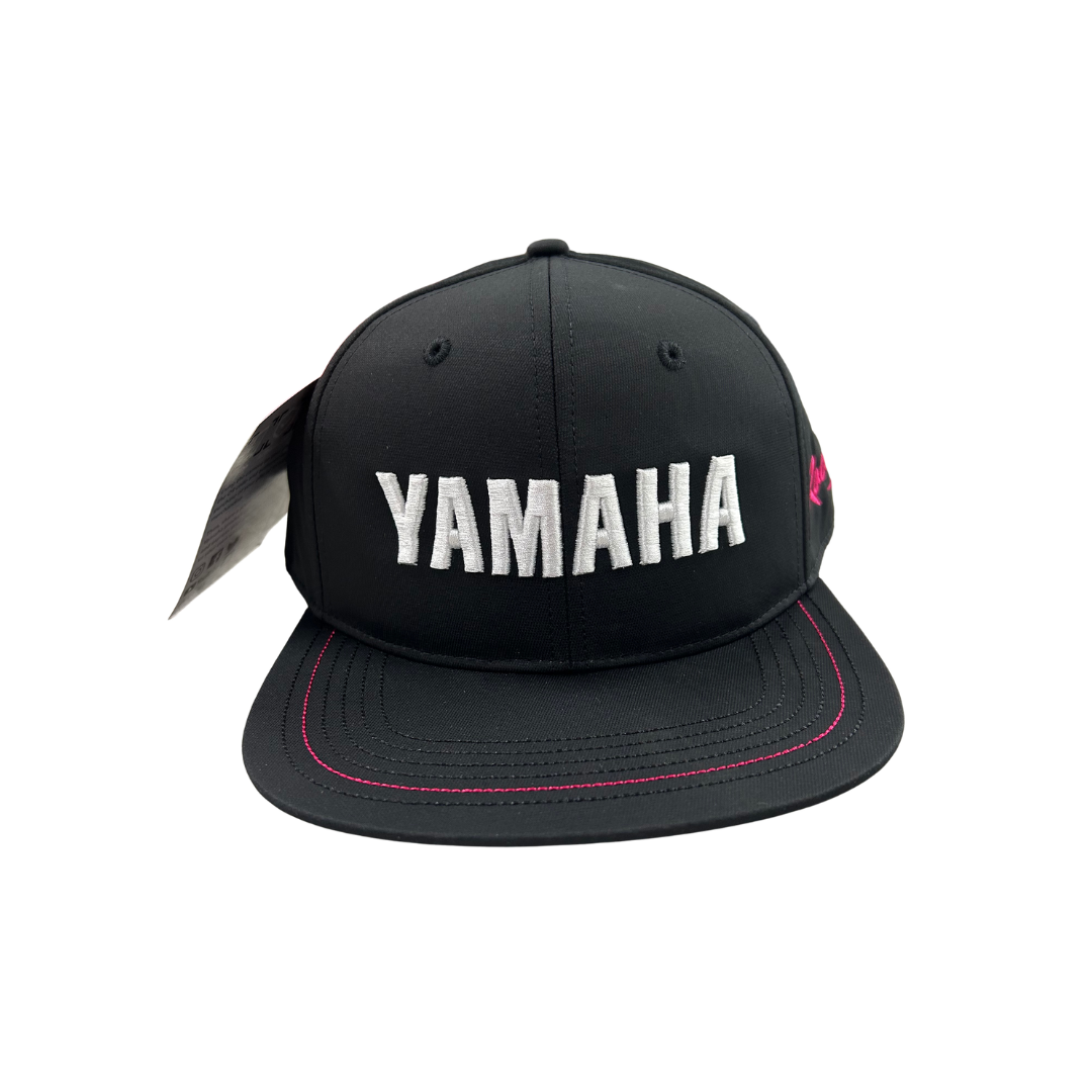 Yamaha Motosport Retro Flat Bill Snapback Hat – Black