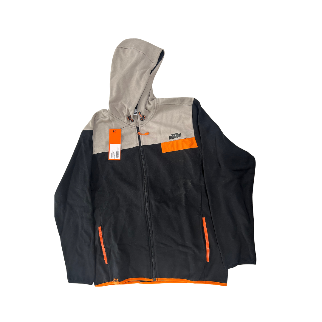 KTM Pure Zip-Up Hoodie – Black | Large