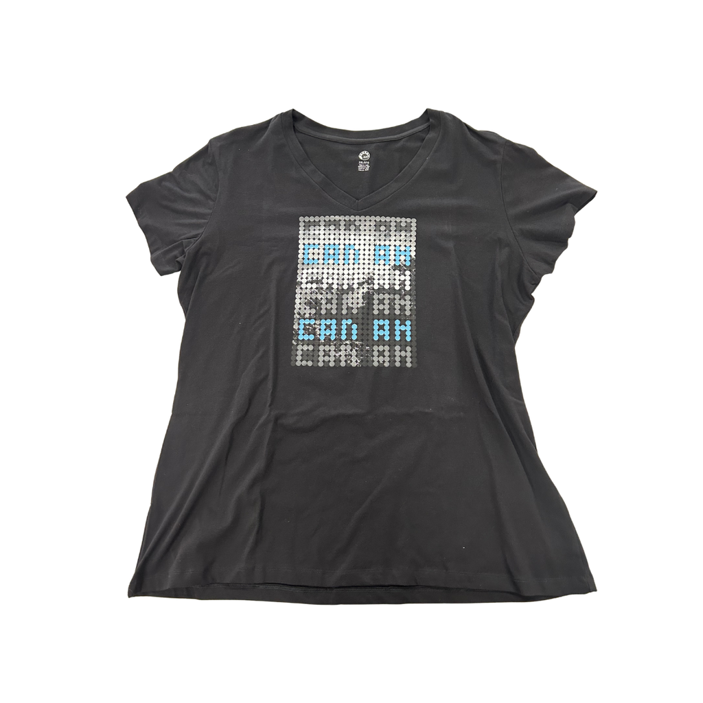 Can-Am Women’s X-Team V-Neck T-Shirt – Black – 2XL