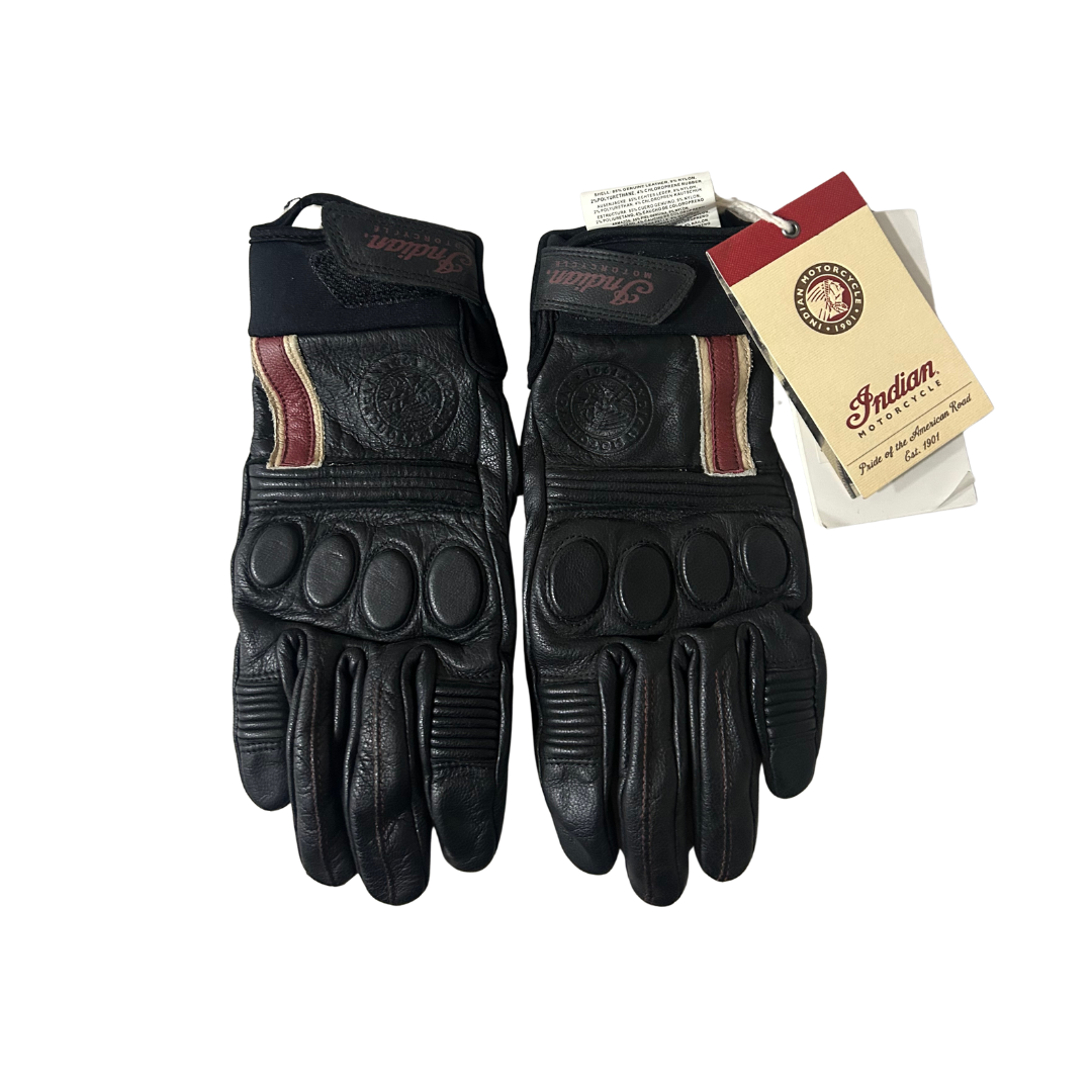 Indian Motorcycle Women's Retro 2 Leather Riding Gloves Black