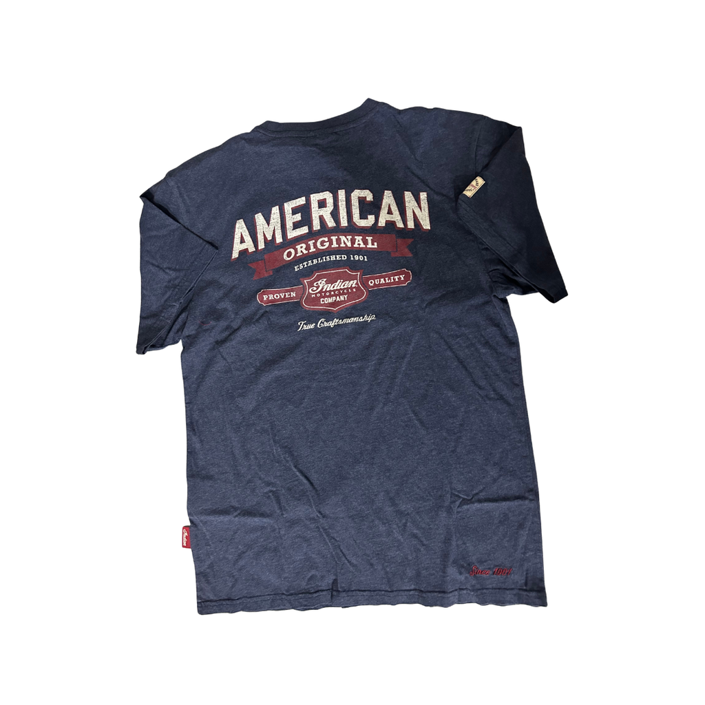 Indian Motorcycle Men's Vintage Graphic T-Shirt Navy