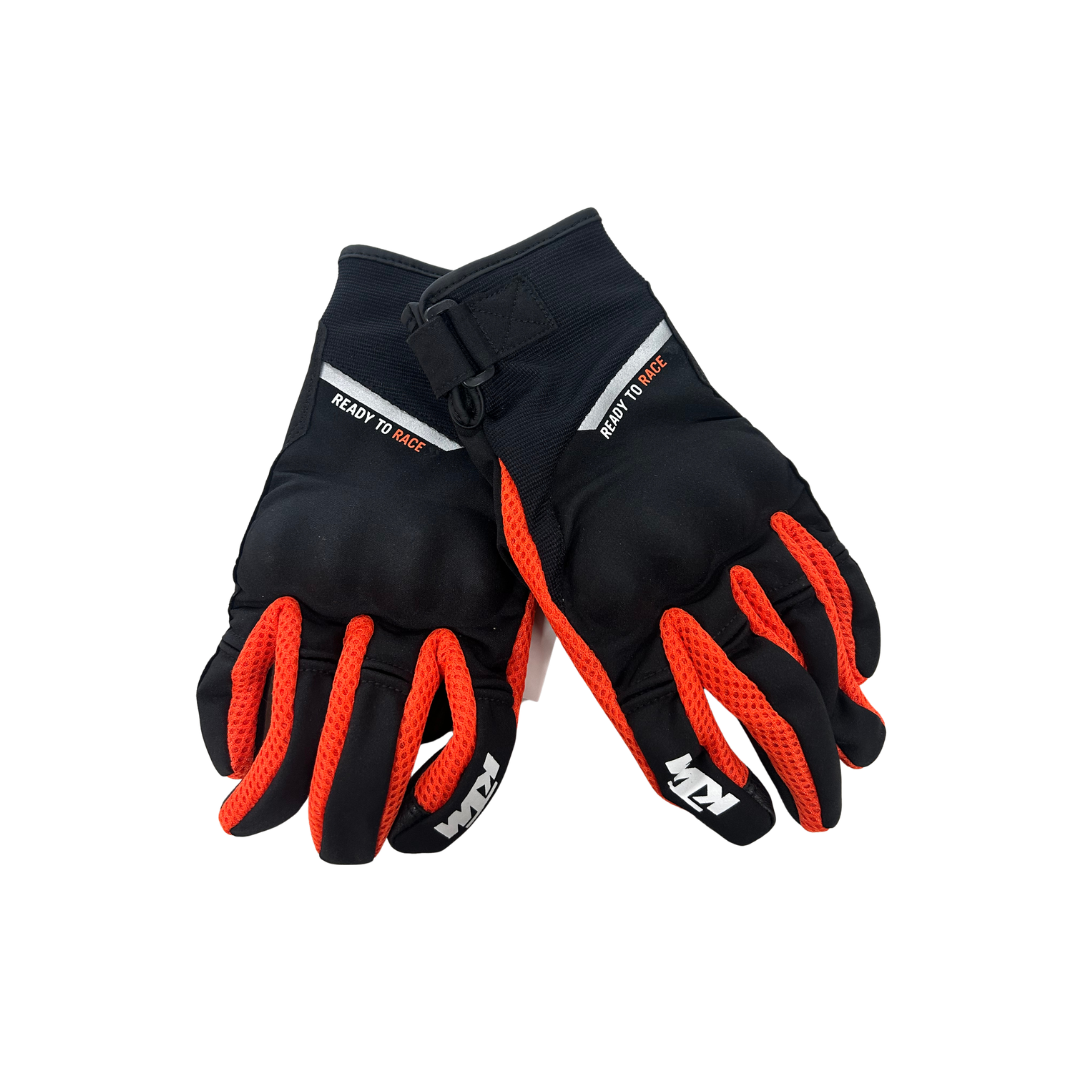 KTM Two 4 Ride Leather Street Gloves – Black | XL