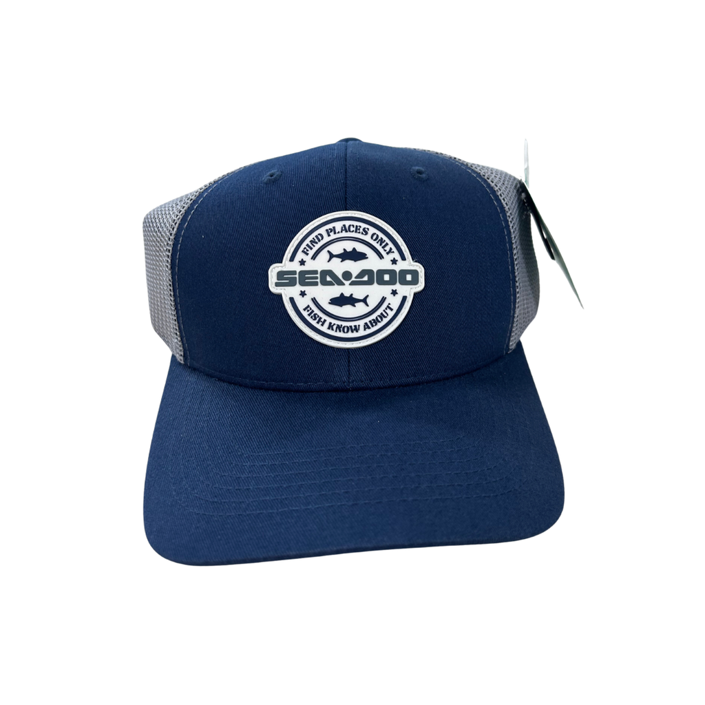 Sea-Doo Unisex Fishing Curved Mesh Cap – Navy – One Size