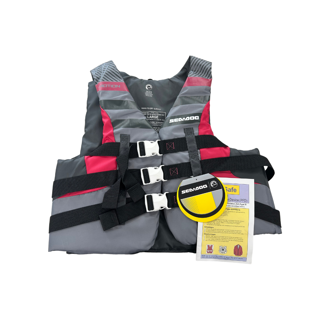 Sea-Doo Women’s Motion PFD Life Jacket – Gray/Pink