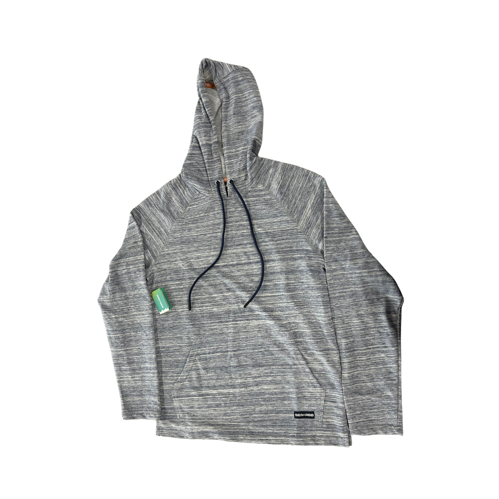 Sea-Doo Men’s French Terry Pullover Hoodie – Light Blue/Gray