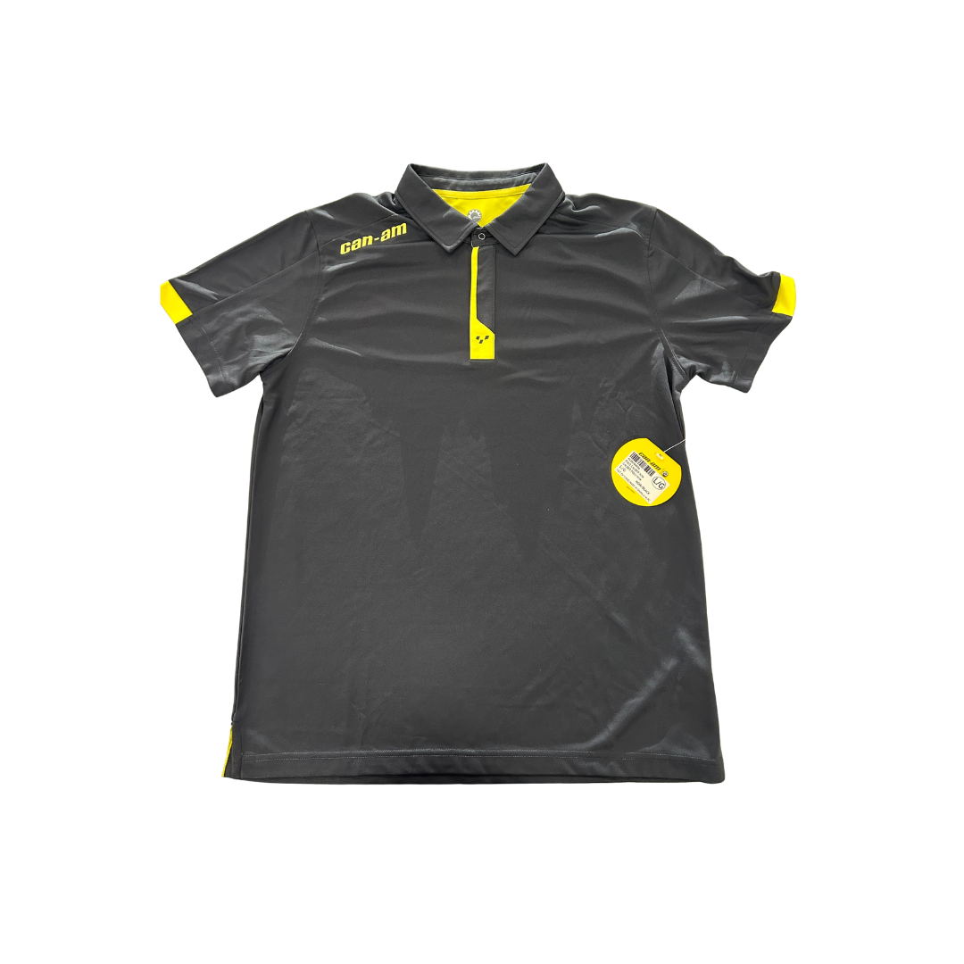 Can-Am Spyder Men’s Caliber Polo Shirt – Black – Large
