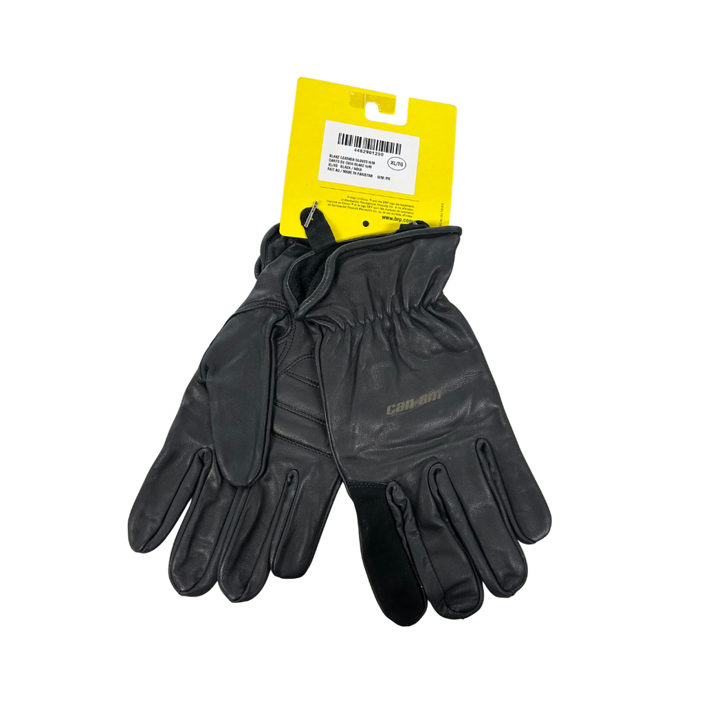 Can-Am Men’s Blake Leather Riding Gloves – Black