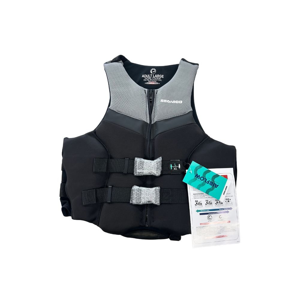 Sea-Doo Unisex Airflow PFD Life Jacket – Gray – Large