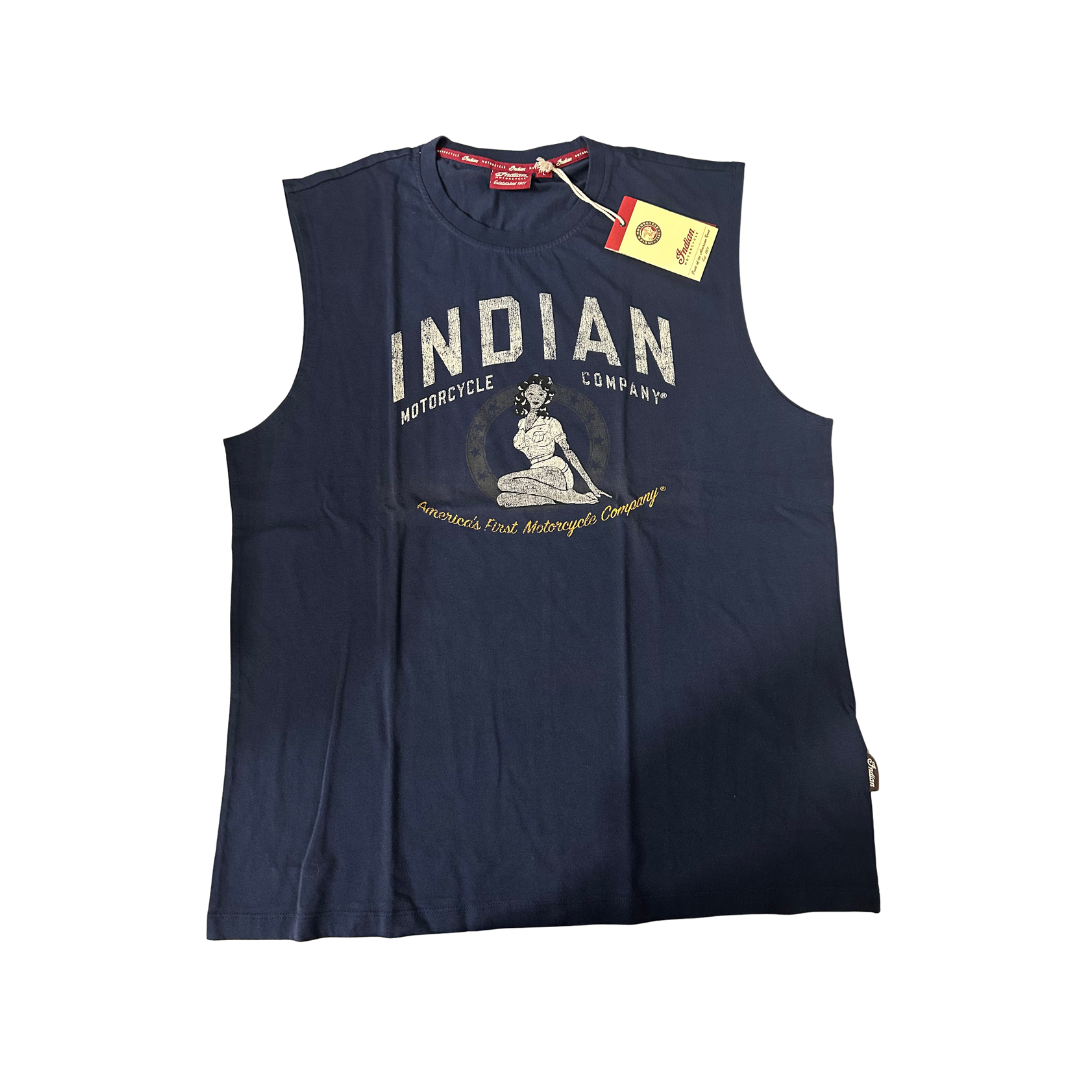 Indian Motorcycle Men’s Bomber Girl Tank Top – Navy
