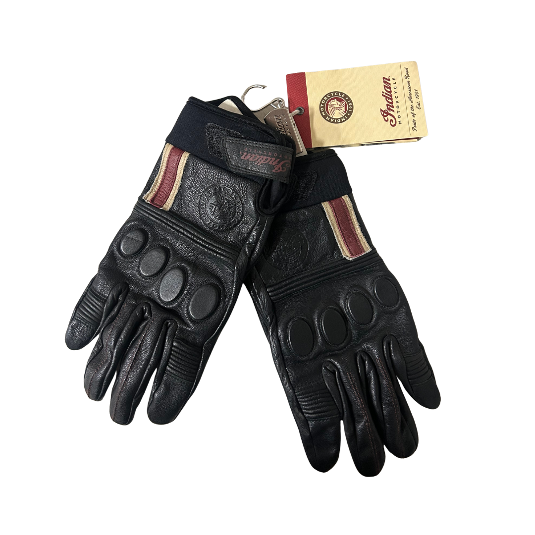 Indian Motorcycle Women's Retro 2 Riding Glove in Black | Large