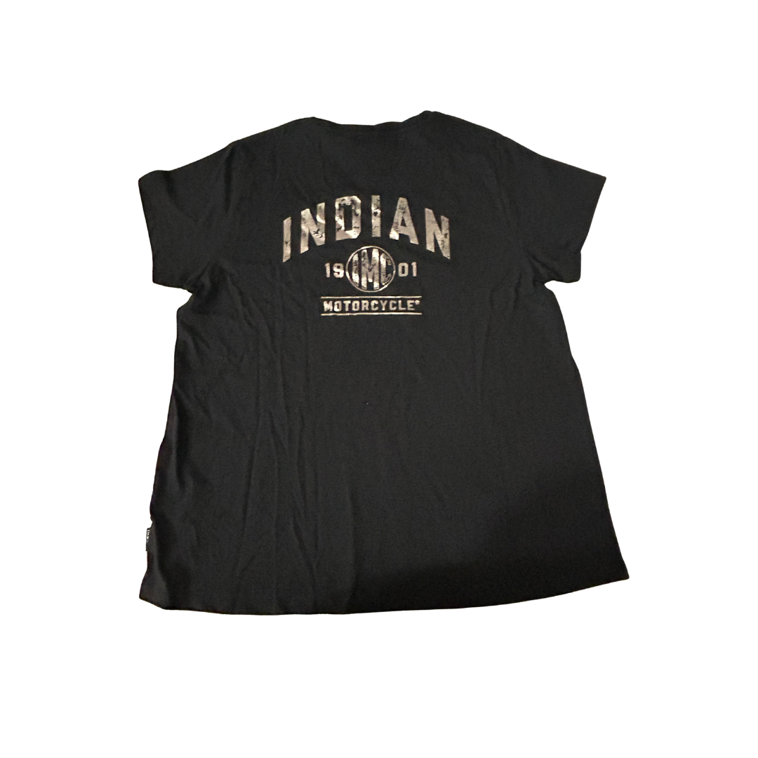 Indian Motorcycle Women's IMC 1901 Block T-Shirt Black | 2XL