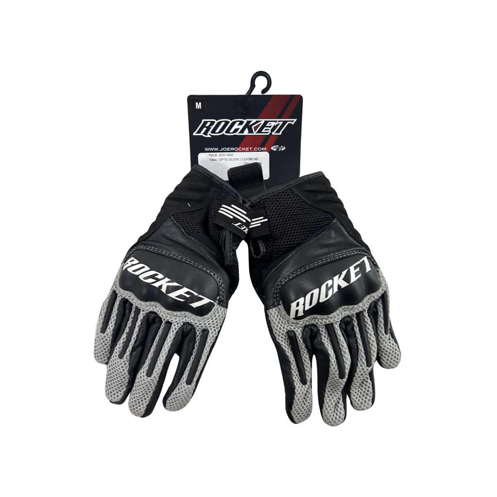Joe Rocket Optic Mesh Motorcycle Gloves – Black/Light Grey