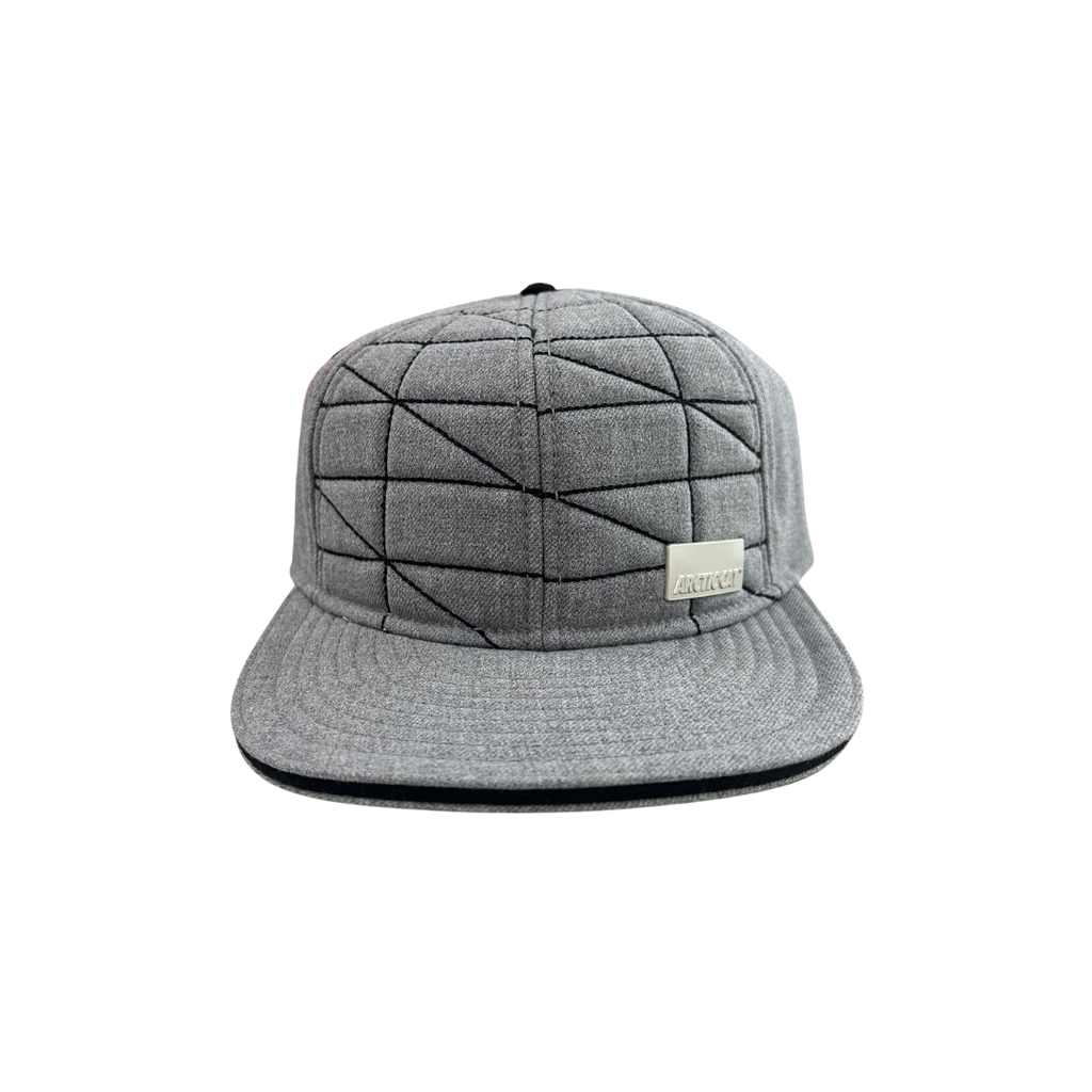 Arctic Cat Quilted Flat-Brim Hat – Gray