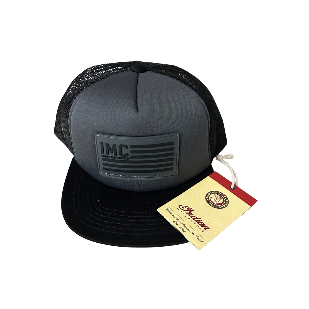 Indian Motorcycle IMC Racing Trucker Hat Gray