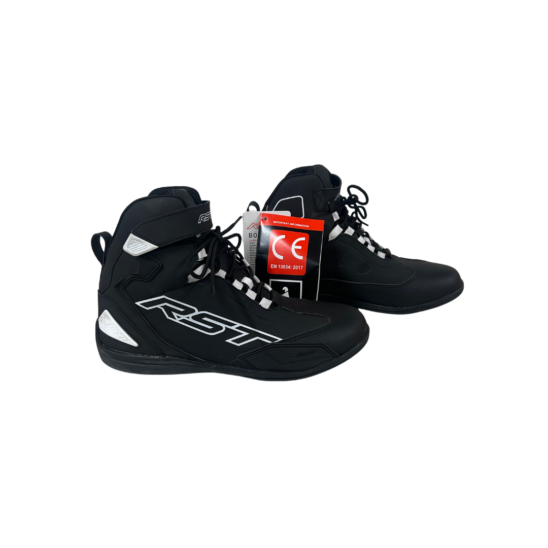 RST Sabre Moto CE Riding Shoes - Black/Black/White