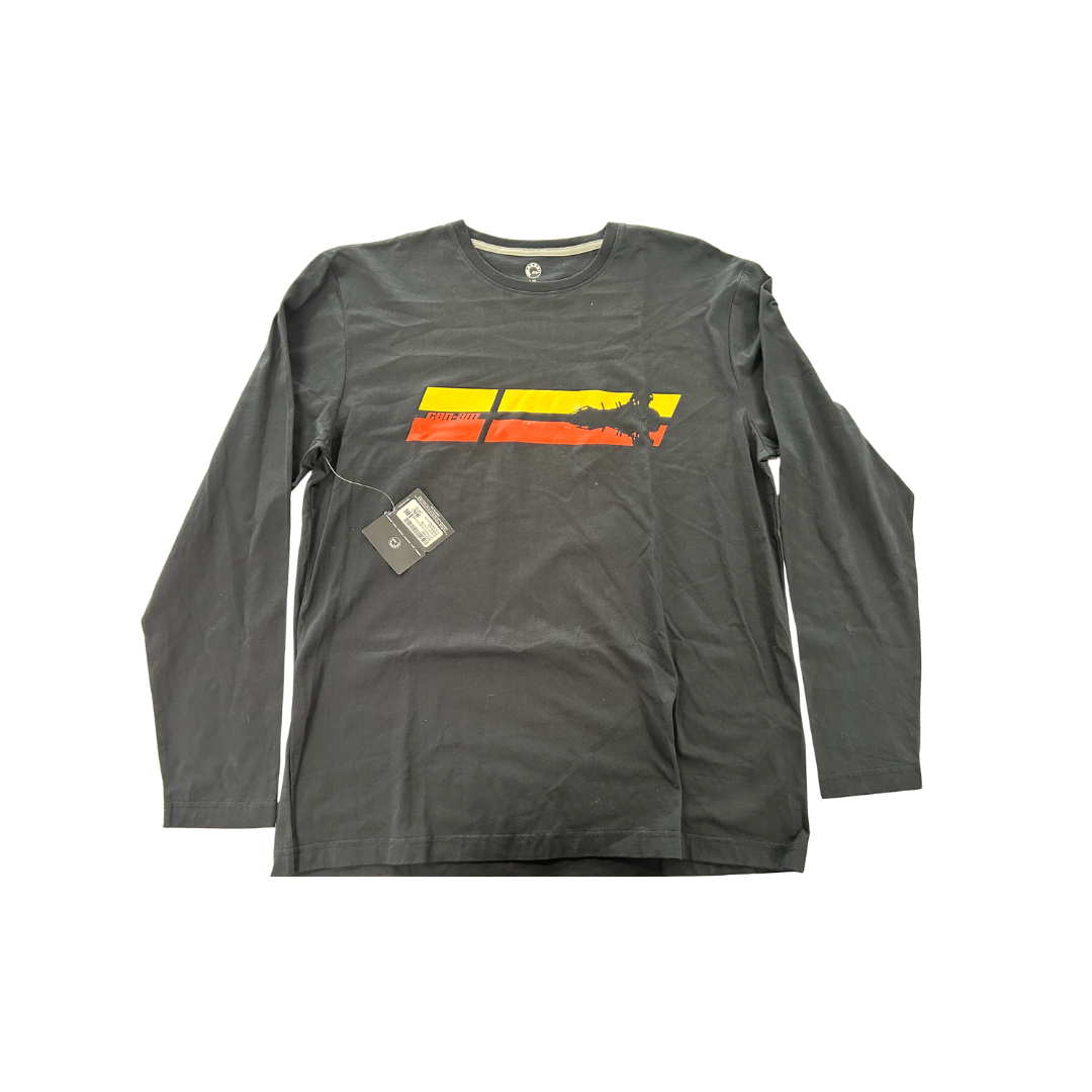 Can-Am Men’s Long-Sleeve Logo T-Shirt – Black