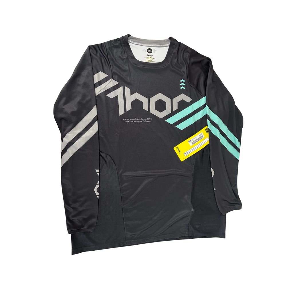 Thor Pulse Cube Men's Motocross Jersey - Black/Mint