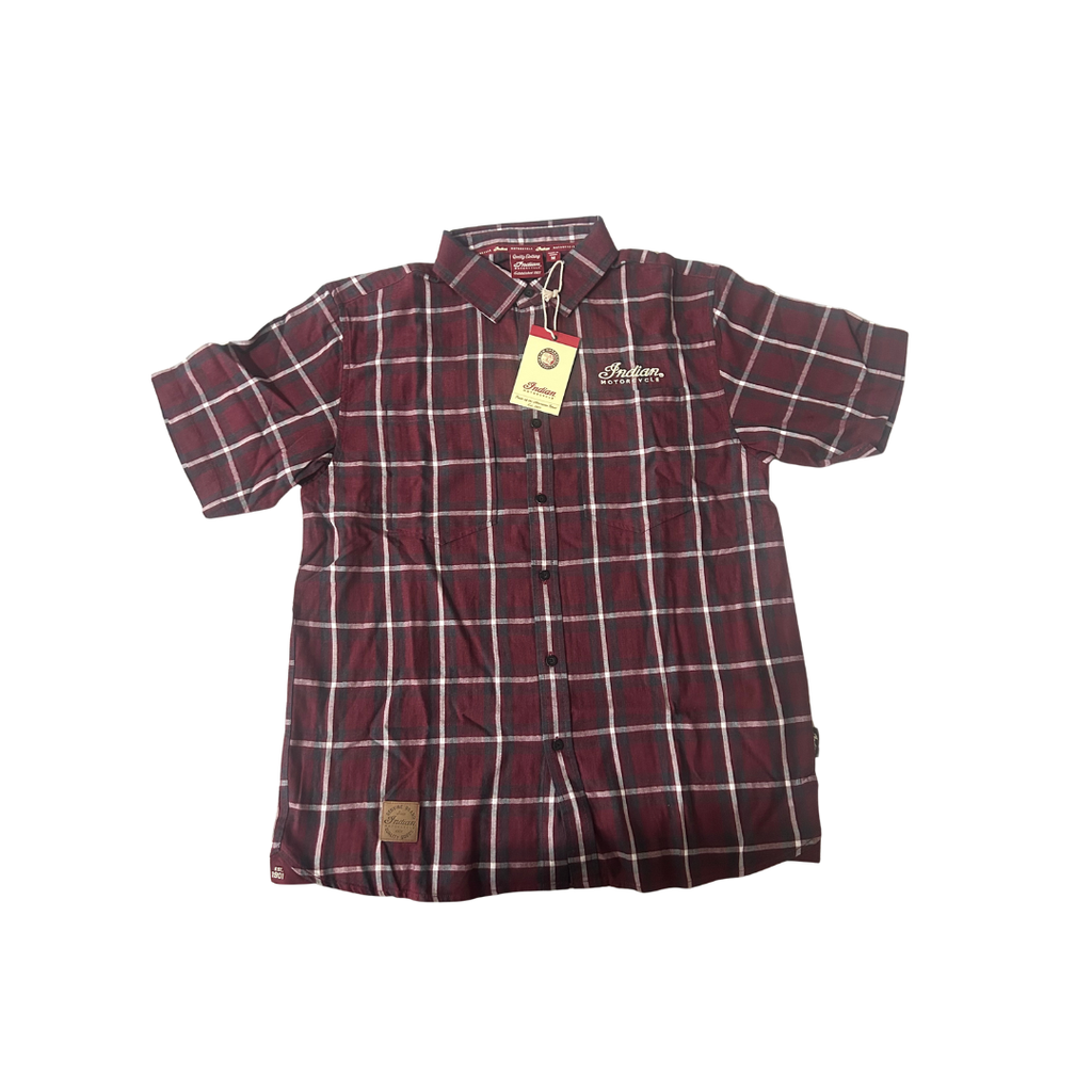 Indian Motorcycle Men's Headdress Plaid Shirt