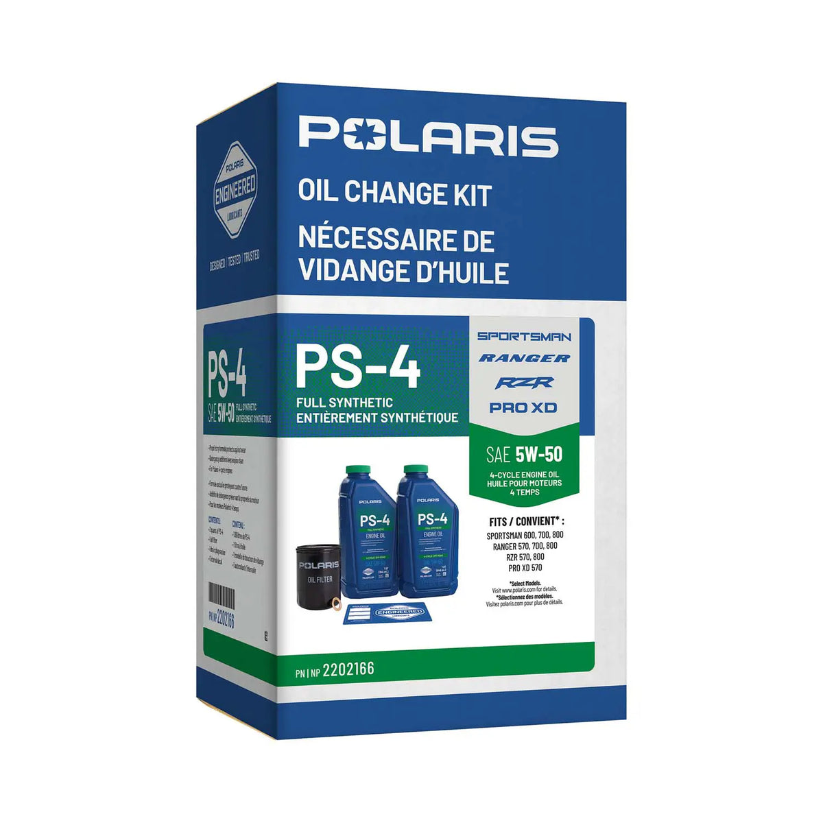 Polaris PS-4 5W-50 Oil Change Kit for Ranger, RZR, Sportsman & ACE | 2202166