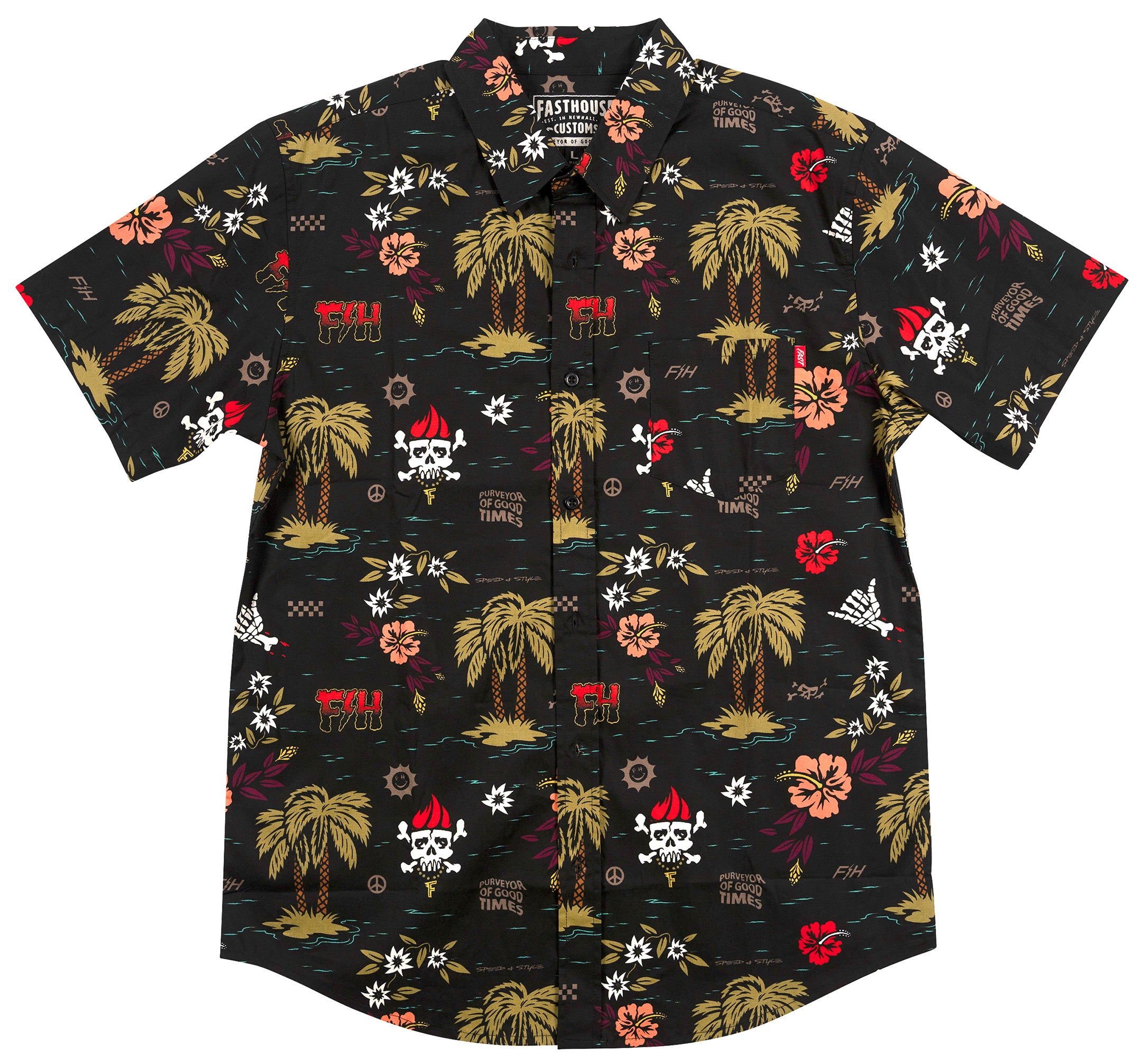 Youth Tribe Short Sleeve Button-Up Shirt by Fasthouse
