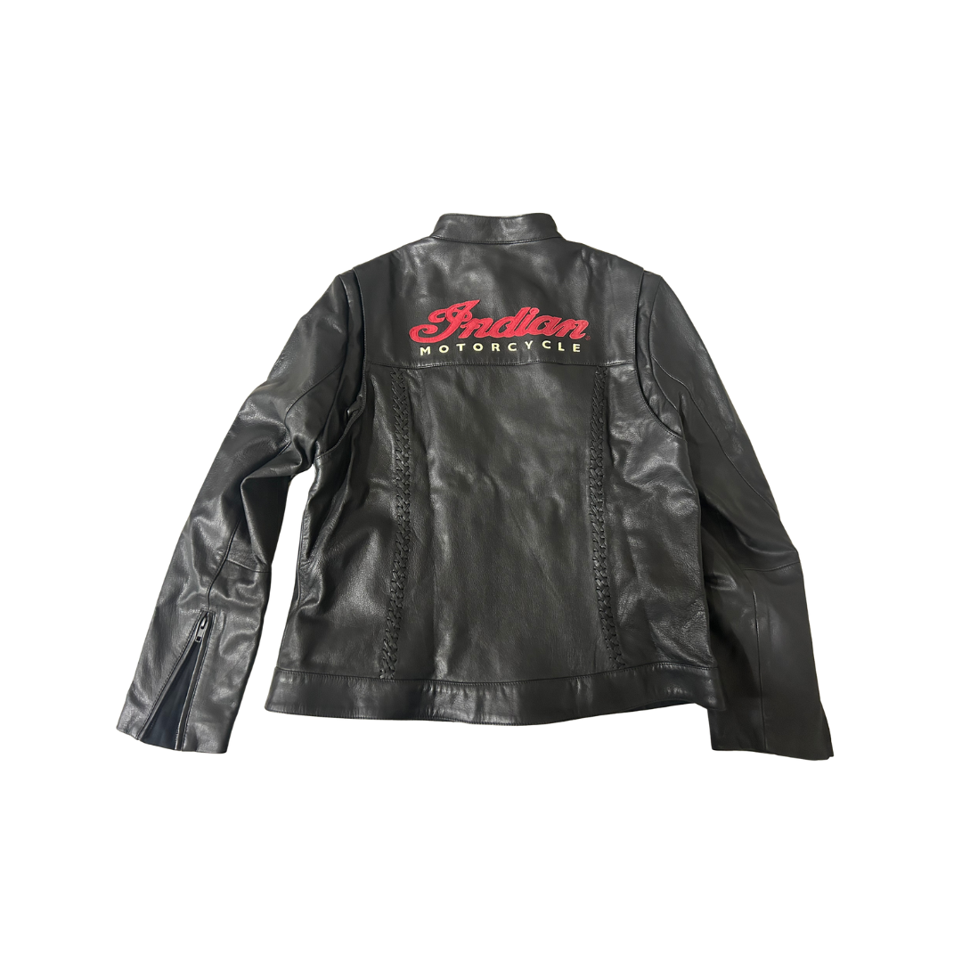 Indian Motorcycle Women’s Spirit Lake Leather Riding Jacket Black | XL