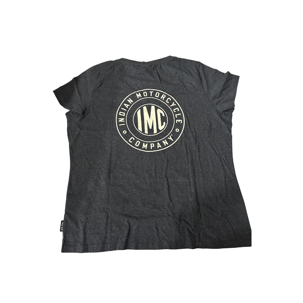 Indian Motorcycle Women's IMC Circle Logo T-Shirt, Charcoal