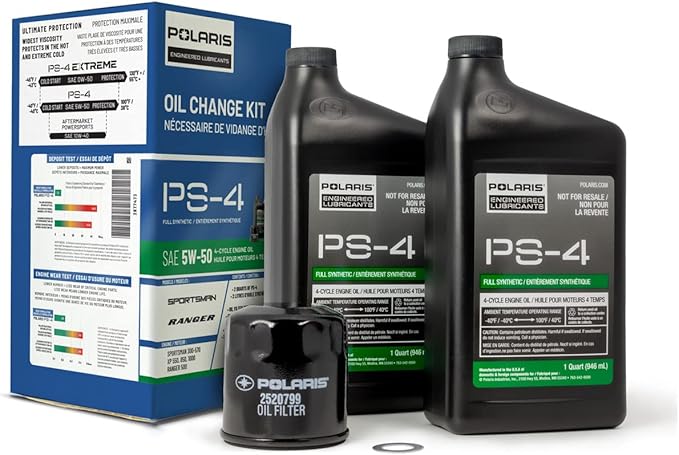 Polaris PS-4 5W-50 Oil Change Kit for Sportsman, Scrambler & Ranger | 2877473